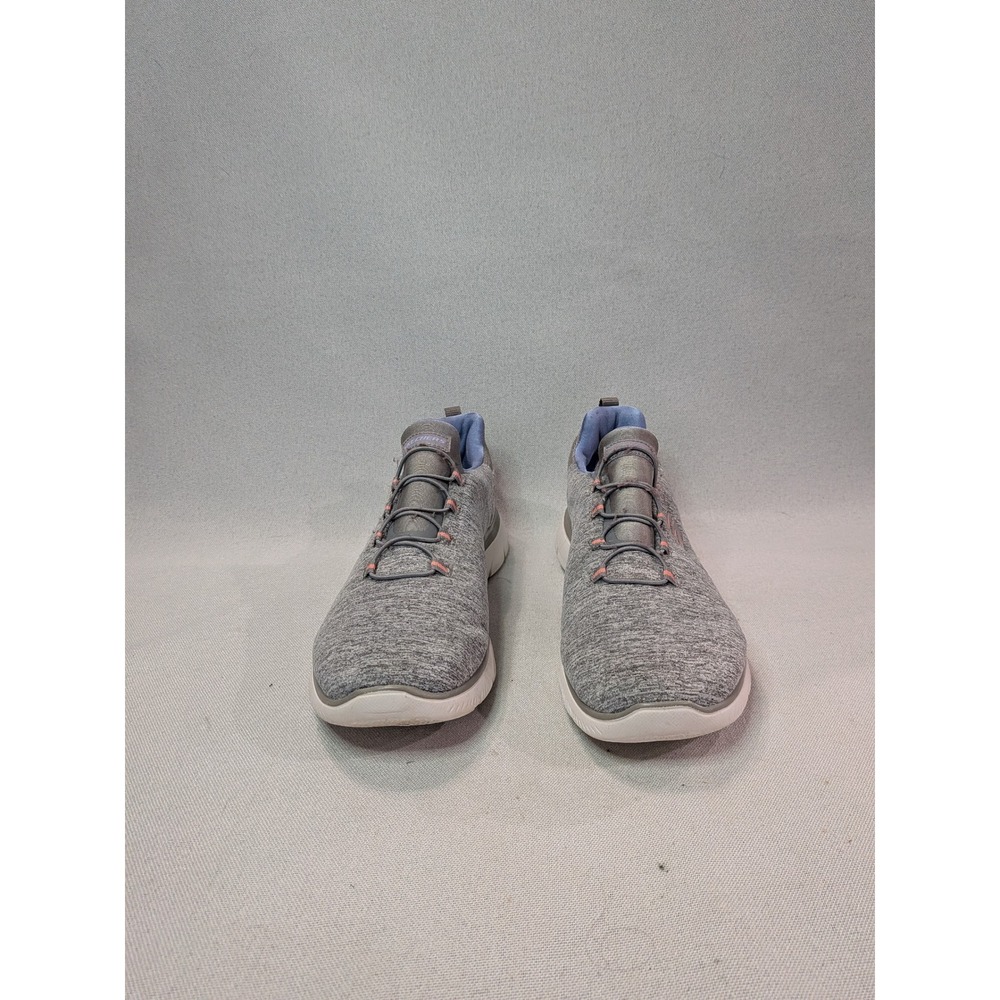 Skechers Flex Appeal 3.0 Insiders Women 10 Gray Excellent Wide Bungee Sneaker